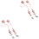 2Sets feeding spoon and Fork Set Pink Suction Cup Design 3