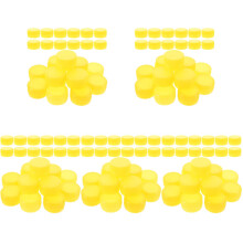 500Pcs Durable Yellow Plastic Bottle Caps for Home DIY Craft Making