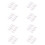 64Pcs White Chopstick Holder Resin Spoon Fork Rack for Lasting Use 10