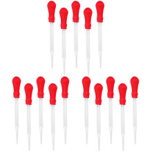 60Pcs Easy Use Red Pipette Dropper Glass Droppers for Home and School