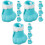 12Pcs Adjustable Silicone Cat Claw Caps Sky-Blue Protective Paw Covers 4