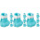12Pcs Adjustable Silicone Cat Claw Caps Sky-Blue Protective Paw Covers 5