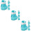 12Pcs Adjustable Silicone Cat Claw Caps Sky-Blue Protective Paw Covers 10