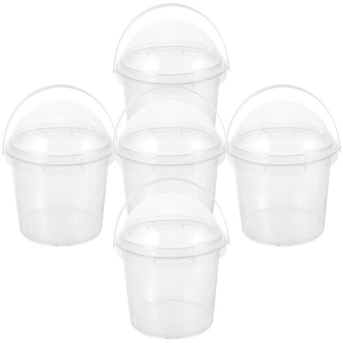 10Pièces Petits Seaux Clairs Couvercle Seaux Popcorn Snacks 1
