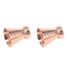 2Pcs Rose Gold Stainless Steel Measuring Cup 75Ml Bartender Jigger