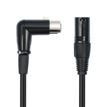XLR Cable Right Angle Female XLR to Male Balanced 3 PIN Microphone Cable for Mixers,Speaker Systems