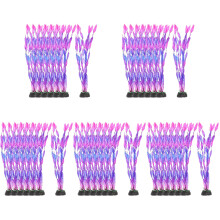 50Pcs Premium Plastic Aquarium Plants Violet Fake Fish Tank Decoration