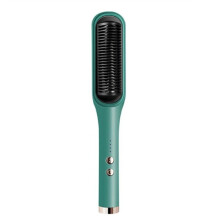 Electric Hair Straightener Brush Hot Comb Multifunctional Heating Comb Negative Ion Anti Scalding Styling Tool-D EU Plug