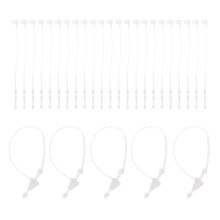 2Pcs White Snap Lock Plastic Tag Fastener for Price and Logo Display