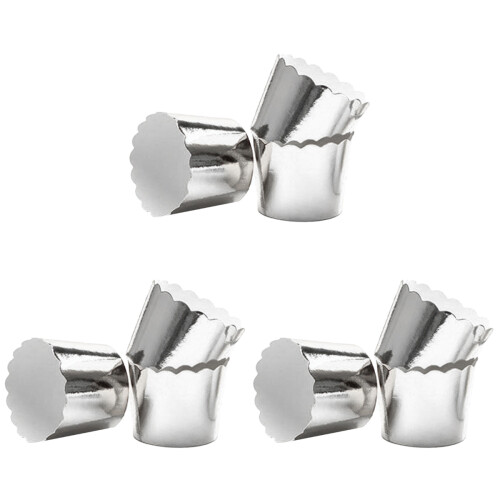 150Pcs Silver Biodegradable Cupcake Wrappers Paper Dessert Bowls