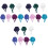 21Pc Cotton Working Caps Doctor Nurse Breathable Assorted Colors 3