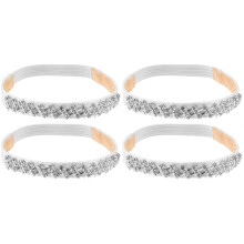 2Pairs Elegant White Rhinestone Shoe Straps for High Heels Non-Slip