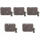 5Pcs Ladies Grey PU Small Coin Purse Compact Wallet 4