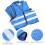12 Pcs Reflective Running Shirt Multiple Pockets Jacket Work 10