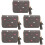5Pcs Ladies Grey PU Small Coin Purse Compact Wallet 7