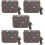 5Pcs Ladies Grey PU Small Coin Purse Compact Wallet 9