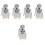 5Pcs Automotive Ignition Switch Silver Iron Keyed Car Switch Starter 5