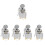 5Pcs Automotive Ignition Switch Silver Iron Keyed Car Switch Starter 6