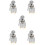 5Pcs Automotive Ignition Switch Silver Iron Keyed Car Switch Starter 9