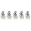 5Pcs Automotive Ignition Switch Silver Iron Keyed Car Switch Starter 10
