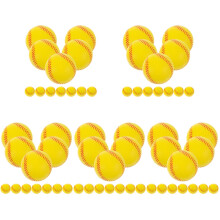 60Pcs Safe Yellow PU Baseballs Soft Stress Balls for Kids Training