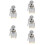 5Pcs Automotive Ignition Switch Silver Iron Keyed Car Switch Starter 11