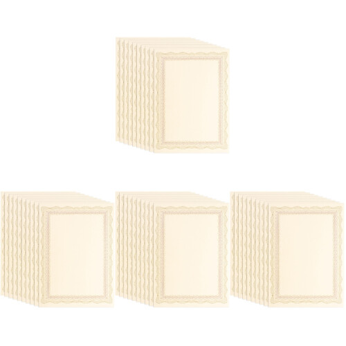 40Pcs Khaki A4 Certificate Paper Writable Printable for Office School