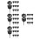 40Pcs Black PP Plastic Fertilizer Box for Small Plants and Orchids 3
