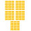 200Pcs Yellow Self Adhesive Direction Labels Durable PVC Floor Markers 1