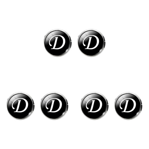 3Pcs Durable Black Glass Cuff-Link Collar Buttons Simple Design Men's