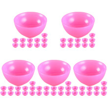 60Pcs Pink Mini House Bowls Toy Set for Decorative Kitchen Accessories