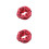 2Pcs Kids Rosy Circle Loop Scarves Thick Warm Windproof Neck Warmers 1