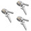 3Pcs Quick Connect Copper Tire Chuck Silver Air Inflator Locking Clip 7