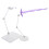 5Sets Purple Action Figure Display Holders Plastic Dashboard Ornament 3