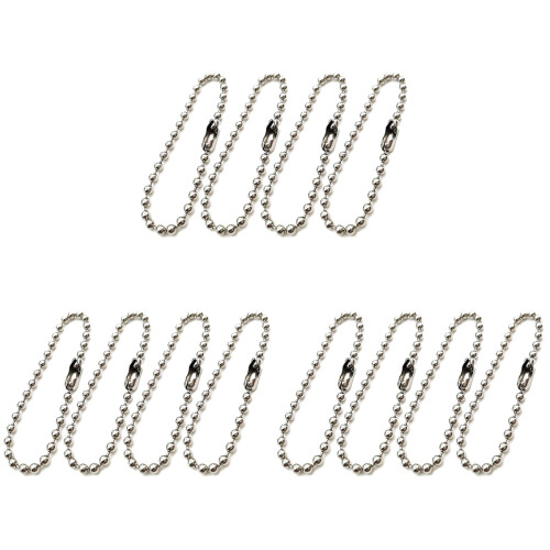 600Pcs Adjustable Silver Ball Chain Connector Clasp for Key Rings