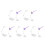 5Sets Purple Action Figure Display Holders Plastic Dashboard Ornament 7