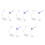 5Sets Purple Action Figure Display Holders Plastic Dashboard Ornament 8
