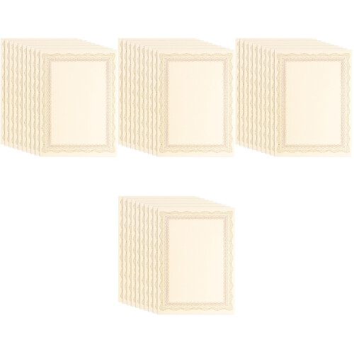 40Pcs Khaki A4 Certificate Paper Writable Printable for Office School 1