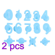 28Pcs Sky-Blue Silicone Glass Charms Reusable Drink Markers Number Set