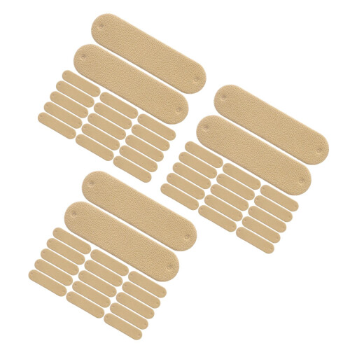 300Pcs Yellow PU Tags for Sewing Handmade Crochet Items