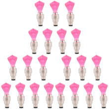 21Pc Pink Bike LED Light Cores Fluorescent Cycle Caps for Visibility