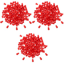 300Pcs Red Plastic Lanyard Cord Locks Stopper for Sweaters and Coats