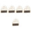 5Sets Small Dustpan and Brush Set White Mini Broom for Home Office Use 5