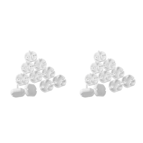 10Pcs White Outlet Covers Electric Shock Protection for Babies