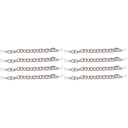 8Pcs Silver Handbag Replacement Chains Lightweight for DIY Tote Straps