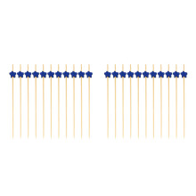 200Pcs Bamboo Cocktail Skewers Blue Fruit Picks Disposable Party Use