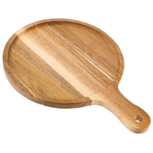2Pcs Wooden Bread and Pizza Board with Handle for Kitchen 2