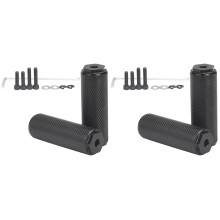 2Pairs Aluminum Alloy Bike Stunt Pegs Black Footpegs with Small Hole