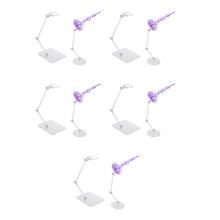 5Sets Purple Action Figure Display Holders Plastic Dashboard Ornament