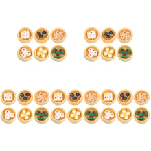 30Pcs Miniature Steamed Buns Craft Resin Food Prop Assorted Color